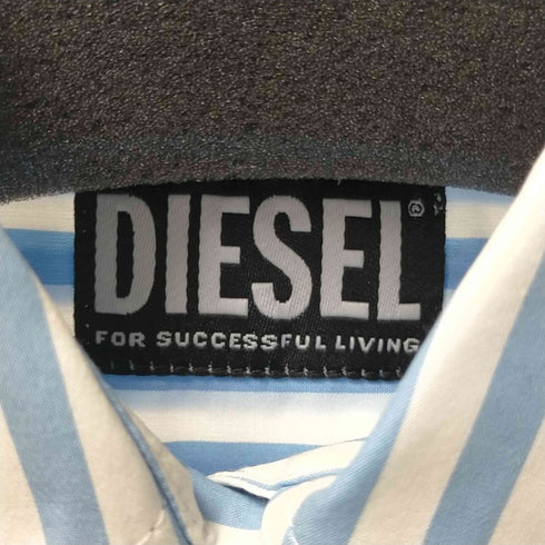 ディーゼル DIESEL D-LUNAR L/S ストライプ ロング シャツ ワンピース レディース XXS