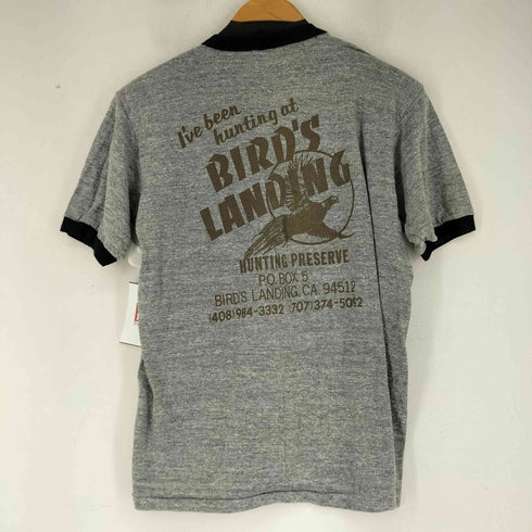 80S USA製 Sportswear 企業 両面プリントデザイン リンガーTシャツ レディース JPN:L