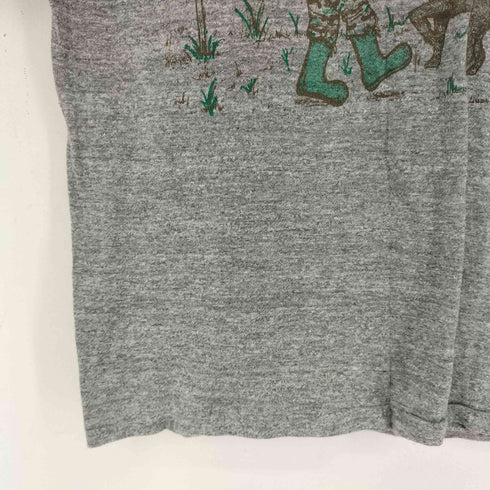 80S USA製 Sportswear 企業 両面プリントデザイン リンガーTシャツ レディース JPN:L