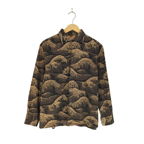 ドライボーンズ Dry Bones Japanese pattern 和柄 ロングスリーブシャツ メンズ US:38