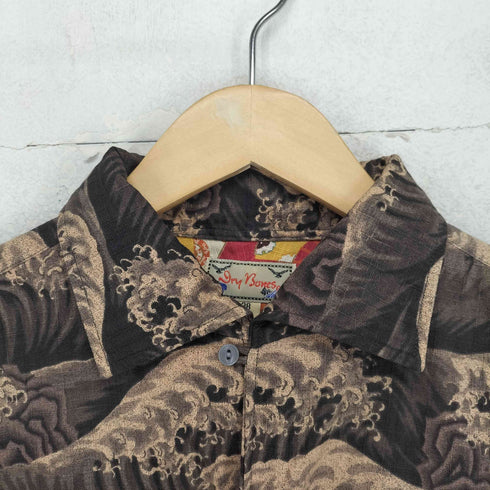 ドライボーンズ Dry Bones Japanese pattern 和柄 ロングスリーブシャツ メンズ US:38