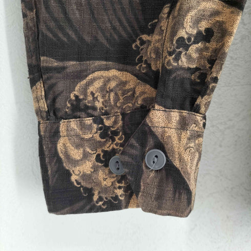 ドライボーンズ Dry Bones Japanese pattern 和柄 ロングスリーブシャツ メンズ US:38