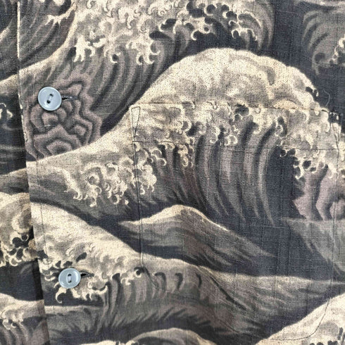 ドライボーンズ Dry Bones Japanese pattern 和柄 ロングスリーブシャツ メンズ US:38