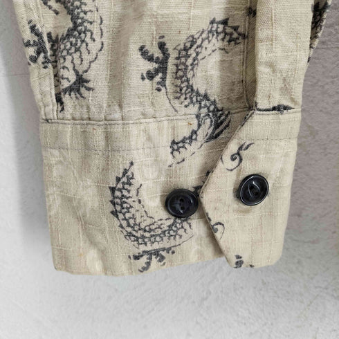 ドライボーンズ Dry Bones Japanese pattern 和柄 龍 ロングスリーブシャツ メンズ US:38