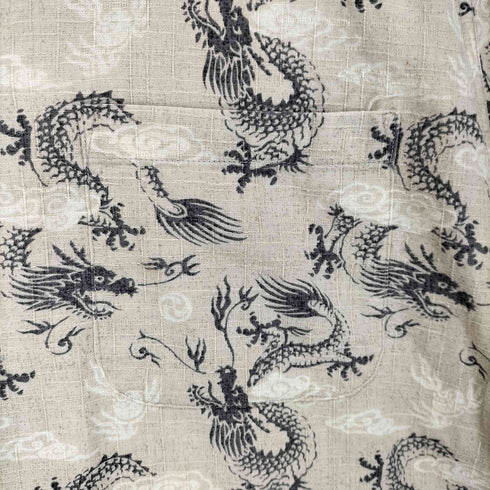 ドライボーンズ Dry Bones Japanese pattern 和柄 龍 ロングスリーブシャツ メンズ US:38