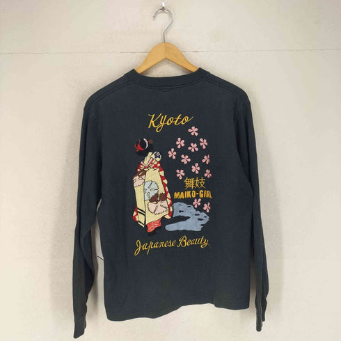 トウヨウエンタープライズ 東洋エンタープライズ Japanese pattern KYOTO 舞妓 桜 スーベニアシャツ メンズ