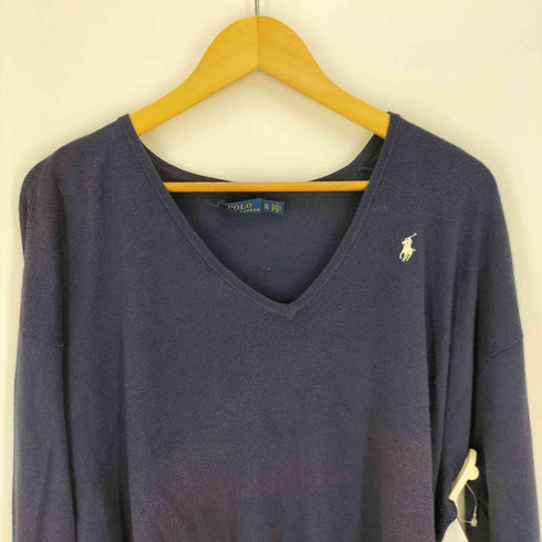 ポロラルフローレン POLO RALPH LAUREN ポニー刺繍 Vネック コットンニット セーター メンズ import:XL