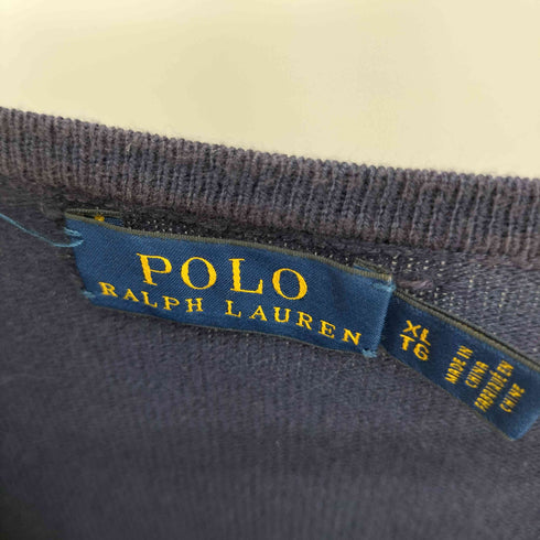 ポロラルフローレン POLO RALPH LAUREN ポニー刺繍 Vネック コットンニット セーター メンズ import:XL