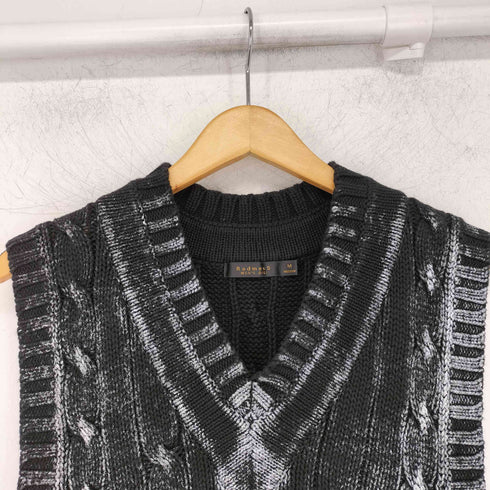 ラドメスメンズビギ Radmess MENS BIGI 立体編み ペイント加工 ベストニット メンズ import:M