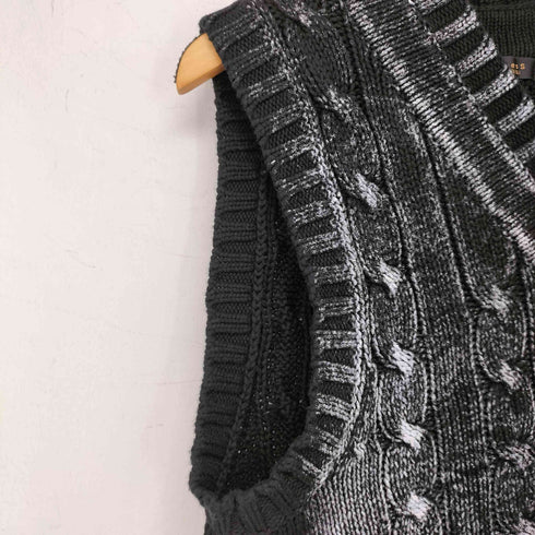 ラドメスメンズビギ Radmess MENS BIGI 立体編み ペイント加工 ベストニット メンズ import:M