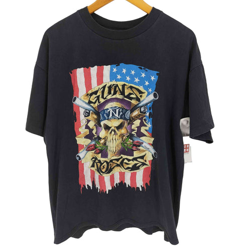 ハードロックバンド 両面プリント クルーネック ツアーTシャツ メンズ