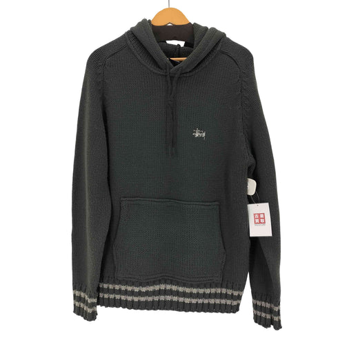 ステューシー Stussy 90s OLD ロゴ刺繍コットンニットパーカー メンズ JPN:L