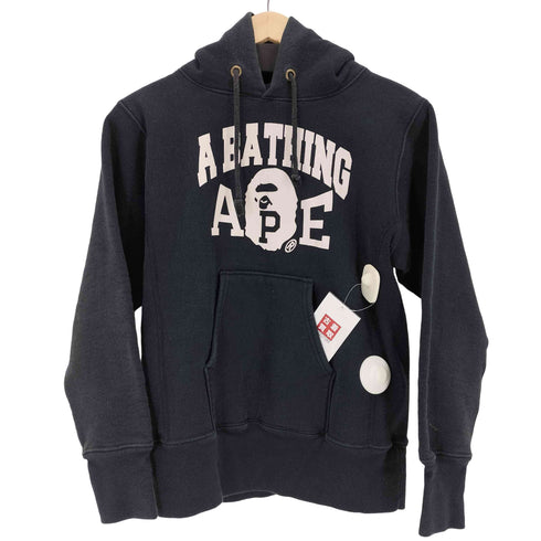 アベイシングエイプ A BATHING APE REVERSE WEAVE プリントプルオーバーパーカー メンズ JPN:S