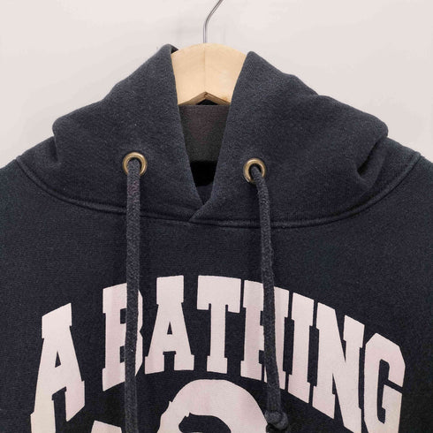 アベイシングエイプ A BATHING APE REVERSE WEAVE プリントプルオーバーパーカー メンズ JPN:S