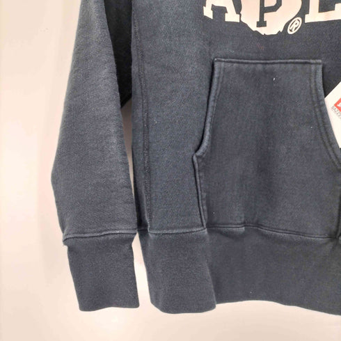 アベイシングエイプ A BATHING APE REVERSE WEAVE プリントプルオーバーパーカー メンズ JPN:S