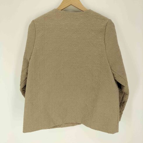 シャンブルドゥシャーム chambre de charme ステッチ デザイン ノーカラー ジャケット レディース FREE
