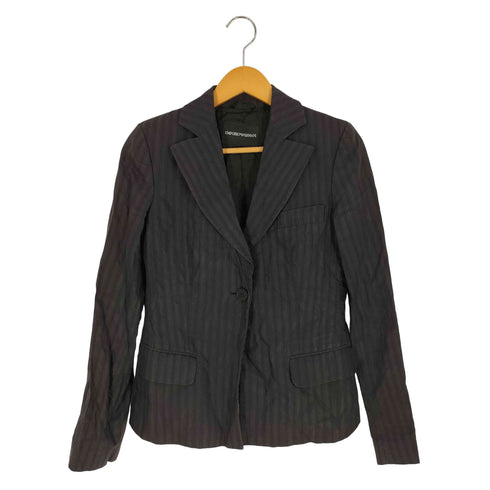 エンポリオアルマーニ EMPORIO ARMANI ストライプ 1B テーラードジャケット レディース EUR:40