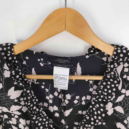 マックスマーラウィークエンド MAX MARA WEEKEND イタリア製 シルク100% 総柄 ノースリーブ ワンピース レディース JPN:42