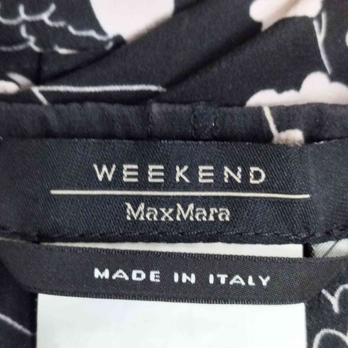 マックスマーラウィークエンド MAX MARA WEEKEND イタリア製 シルク100% 総柄 ノースリーブ ワンピース レディース JPN:42