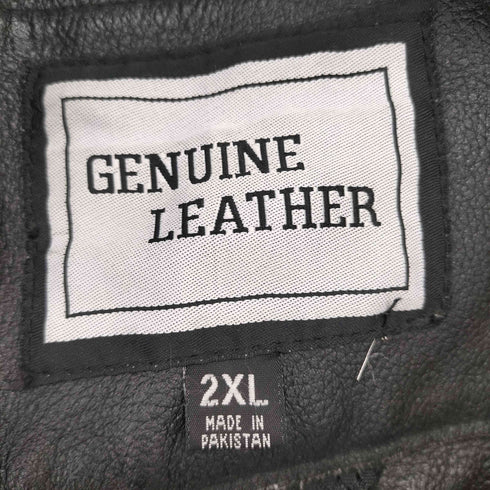 パキスタン製 バイカー レザーチャップス メンズ 2XL