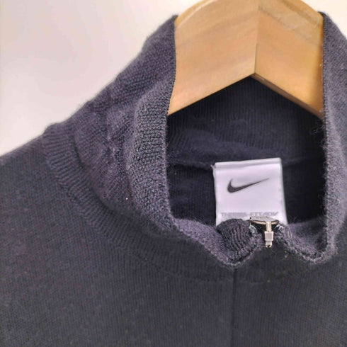 ナイキ NIKE Therma-FIT ADV 袖グローブ型サムホール ハーフジップニット ベンチレーション付き Y2K レディース JPN:L