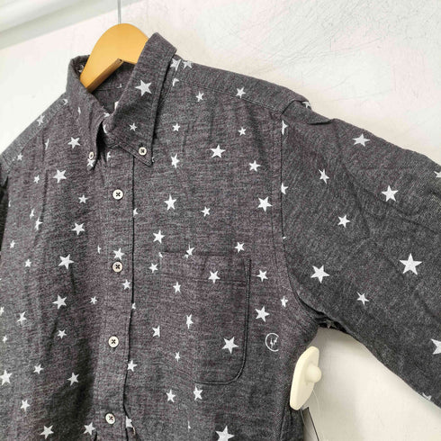 ユニフォームエクスペリメント uniform experiment 星柄 ボタンダウンシャツ メンズ JPN:2
