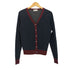 ジョンスメドレー JOHN SMEDLEY 英国製 トライカラー Vネック ウール カーディガン レディース import:M