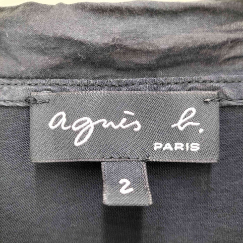 アニエスベー agnes b. 切替 長袖 ポロシャツ レディース JPN:2