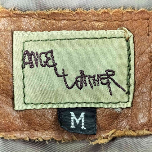 ANGEL LEATHER ライダースデザインレザージャケット メンズ import:M