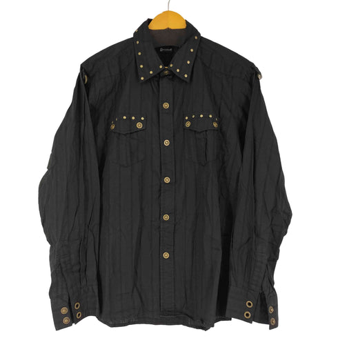 GLOW IN MODE スカル スタッズデザイン L/S シャツ メンズ