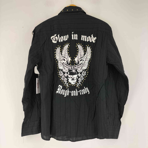 GLOW IN MODE スカル スタッズデザイン L/S シャツ メンズ