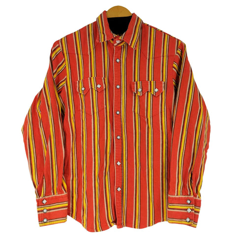 MU CHA CHA ストライプ柄 L/S ウエスタンシャツ メンズ FREE