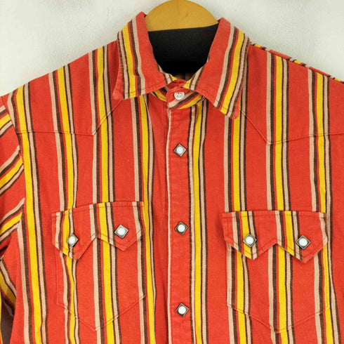 MU CHA CHA ストライプ柄 L/S ウエスタンシャツ メンズ FREE