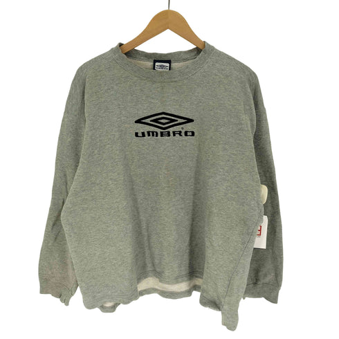 アンブロ UMBRO 00S ロゴ刺繍 クルーネックスウェット メンズ M-L