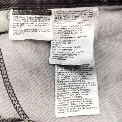 リーバイス Levis 505 ブラック デニム パンツ メンズ W38 L30