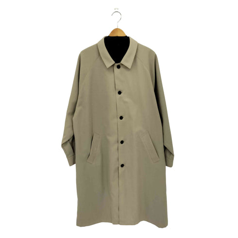 ロングスリーブ フロントボタン ステンカラーコート メンズ