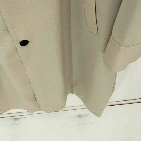 ロングスリーブ フロントボタン ステンカラーコート メンズ