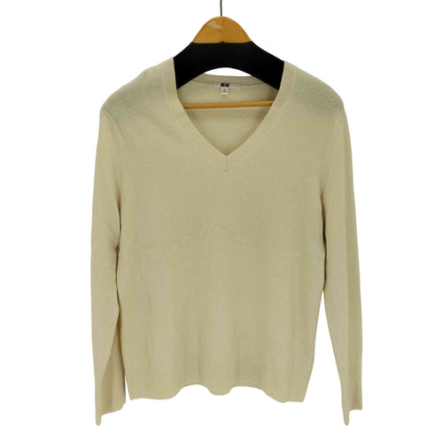 ユニクロ UNIQLO CASHMERE 100% カシミヤ Vネック ニット レディース XXL