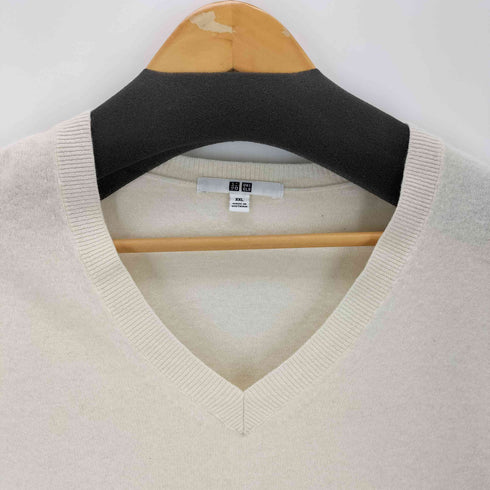 ユニクロ UNIQLO CASHMERE 100% カシミヤ Vネック ニット レディース XXL