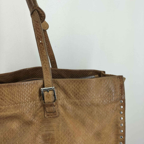 FRANCESCO BIASIA スタッズデザイン パイソン トートバッグ レディース