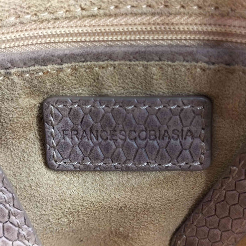 FRANCESCO BIASIA スタッズデザイン パイソン トートバッグ レディース