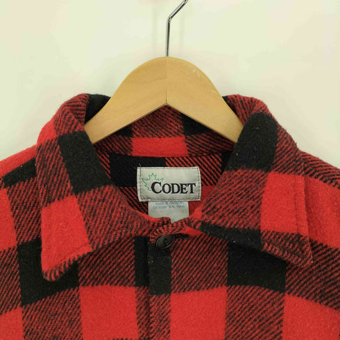 CODET カナダ製 バッファローチェック アクリル混ウール シャツジャケット メンズ import:M