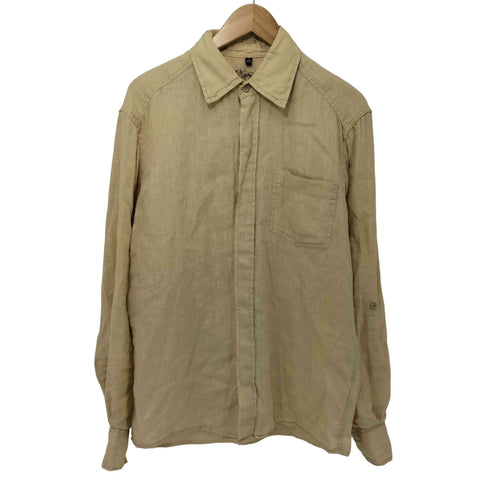 アンジェロリトリコ angelo litrico 80s リネン100 比翼 レギュラーカラー L/S シャツ メンズ import:S
