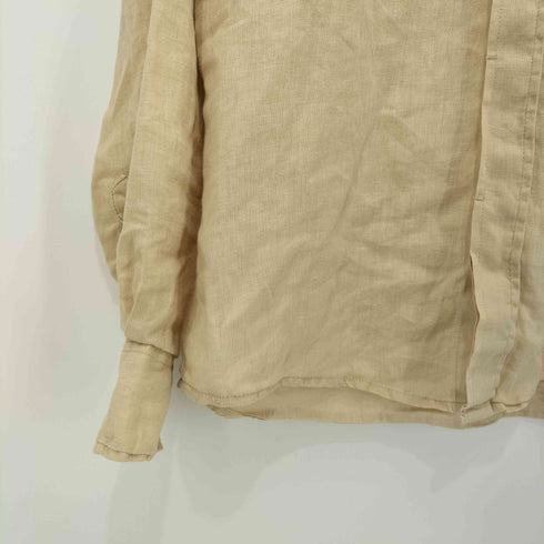 アンジェロリトリコ angelo litrico 80s リネン100 比翼 レギュラーカラー L/S シャツ メンズ import:S