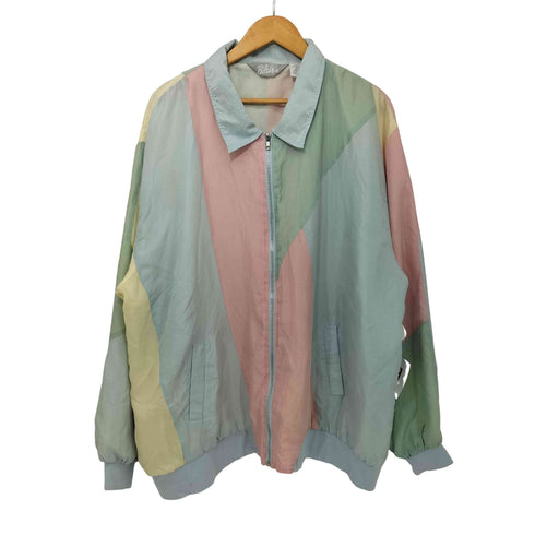 ブレア Blair シルク100 パステルカラー切替 ジャケット メンズ 3XL