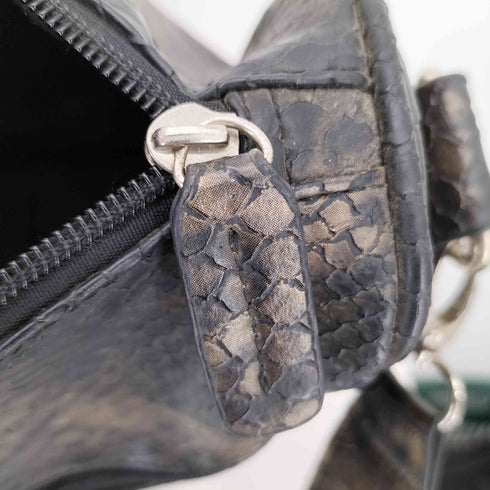 カスタムカルチャー CUSTOM CULTURE クロコ型押し ショルダーバッグ メンズ