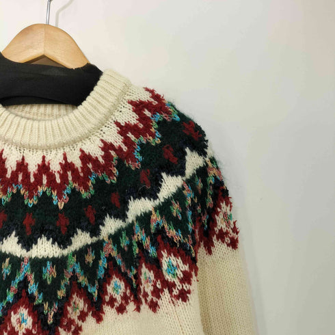 コーヘン COOHEM KOHEN NORDIC KNIT PULLOVER ウール ノルディック ニット プルオーバー レディース JPN:M