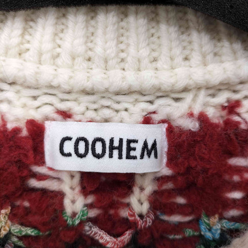 コーヘン COOHEM KOHEN NORDIC KNIT PULLOVER ウール ノルディック ニット プルオーバー レディース JPN:M