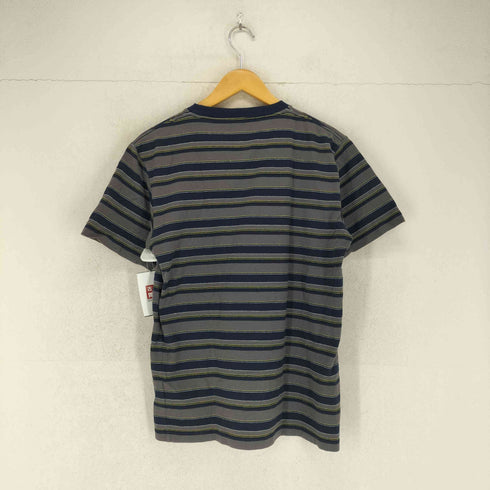 ROCSTAR ロゴ刺繍クルーネックボーダーTシャツ メンズ M