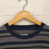 ROCSTAR ロゴ刺繍クルーネックボーダーTシャツ メンズ M